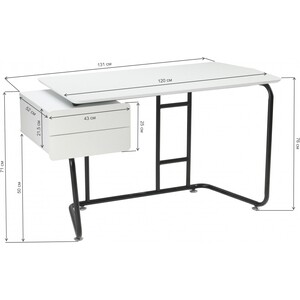 Woodville Desk white/black