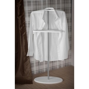 Вешалка костюмная Мебелик Дэви 3 металлик, белый (П0004487)