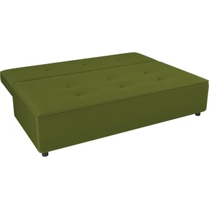 Прямой диван АртМебель Зиммер микровельвет зеленый - фото 4
