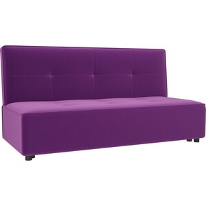 Прямой диван АртМебель Зиммер микровельвет фиолетовый - фото 1