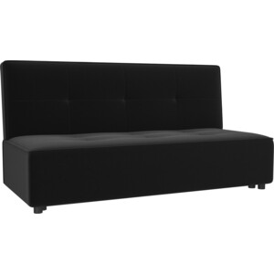 фото Прямой диван арт-мебель зиммер микровельвет черный