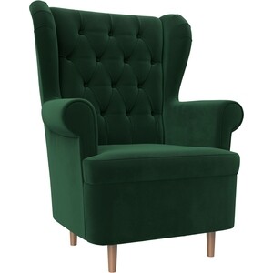 Кресло АртМебель Торин Люкс велюр зеленый кресло артмебель торин велюр коричневый