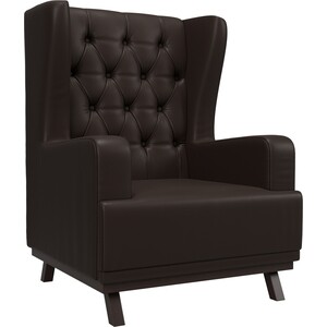 Кресло АртМебель Джон Люкс эко-кожа коричневый кресло артмебель джон люкс рогожка коричневый