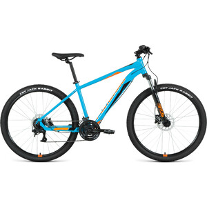 фото Велосипед forward apache 27.5'' 3.2 disc (2021) 17'' бирюзовый/оранжевый