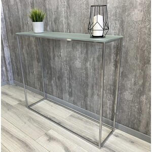 

Напольная консоль Akur Loft Norman 1200 металлокаркас хромированный матовое стекло, Loft Norman 1200 металлокаркас хромированный матовое стекло