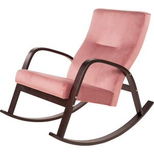 Кресло-качалка Мебелик Ирса ткань пудровый, каркас венге структура (П0004573) ткань бархат венге ширина 150 см