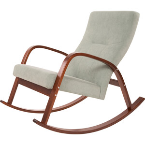 Кресло-качалка Мебелик Ирса ткань минт, каркас вишня (П0004572) кресло для отдыха мебелик денди шпон ткань ультра санд каркас дуб шампань шпон