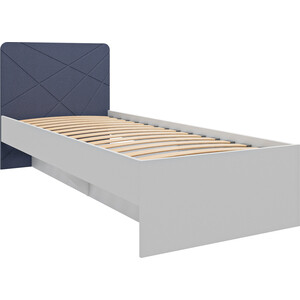 Кровать 80 Это мебель Абрис ПМ-332.01 исп.2 дуб адриатика синий/белый кровать детская с мягкой спинкой софа 11 800 × 1900 мм белый девчонки