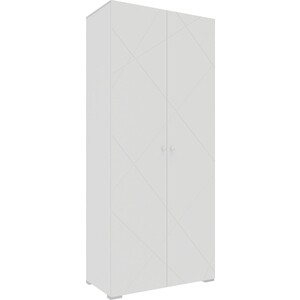 Шкаф комбинированный с 2 дверьми Это мебель Абрис ПМ-332.22 исп.1 белый глянец