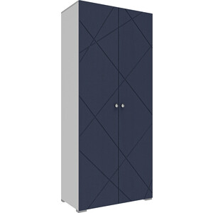 Шкаф комбинированный с 2 дверьми Это мебель Абрис ПМ-332.22 исп.1 дуб адриатика синий/белый шкаф комбинированный с 3 дверьми это мебель абрис пм 332 25 исп 1 дуб адриатика синий белый