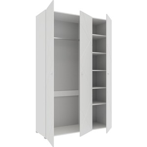 Шкаф комбинированный (с 3 дверьми) Это мебель Абрис ПМ-332.25 исп.2 белый глянец