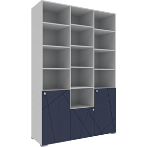 Шкаф комбинированный (с 3 дверьми) Это мебель Абрис ПМ-332.25 исп.3 дуб адриатика синий/белый шкаф комбинированный с 1 дверью это мебель абрис пм 332 21 исп 3 дуб адриатика синий белый