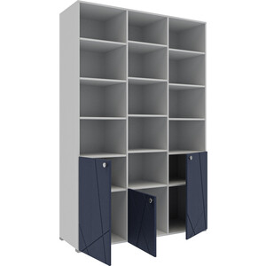 Шкаф комбинированный (с 3 дверьми) Это мебель Абрис ПМ-332.25 исп.3 дуб адриатика синий/белый