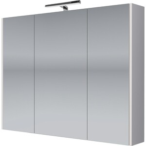 Зеркальный шкаф Dreja Prime 90 с подсветкой, белый глянец (99.9306)