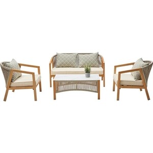 Набор мебели (стол + 2 кресла + диван) Garden story Бордо