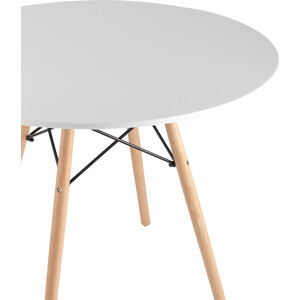 фото Stool group стол круглый eames dsw d90 белый на деревянных ножках