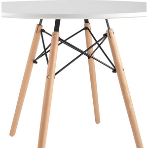 фото Stool group стол круглый eames dsw d90 белый на деревянных ножках