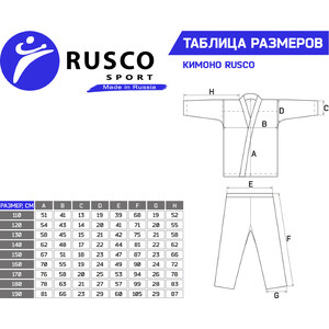 фото Кимоно для карате rusco для начинающих, белый, р.000/110