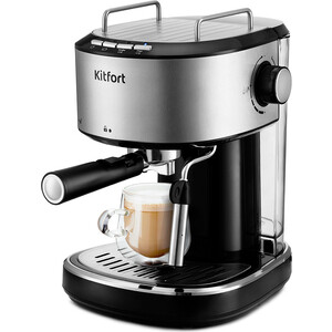 Кофеварка рожковая KITFORT KT-754 кофеварка электрическая рожковая 1 5 л delta lux de 2003 850 вт 15 бар капучино эспрессо черная