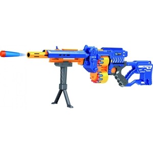 Винтовка Le Neng Toys синяя на батарейках с мягкими пулями - G3A - фото 1
