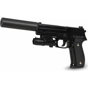 Пневматический пистолет CS Toys SIG 226 с глушителем и ЛЦУ (металл, 20 см) - G.26A