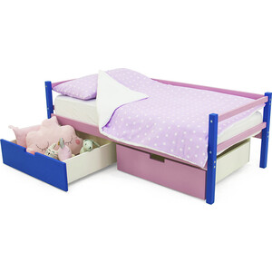 Бельмарко Детская кровать-тахта Svogen синий-лаванда + ящики 1 синий, 1 лаванда