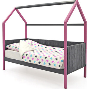 Детская кровать-домик Бельмарко мягкий Svogen лаванда-графит детская кровать домик бельмарко мягкий svogen лаванда графит