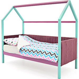 фото Бельмарко детская кровать-домик мягкий svogen мятный-лаванда