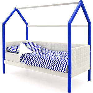 фото Бельмарко детская кровать-домик мягкий svogen сине-белый