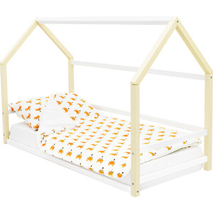 фото Детская кровать-домик бельмарко монтессори svogen бежево-белый