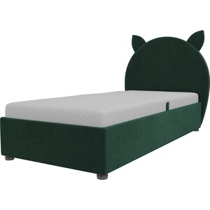 фото Детская кровать артмебель бриони велюр зеленый