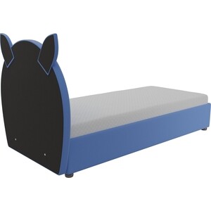 Детская кровать АртМебель Бриони эко кожа голубой