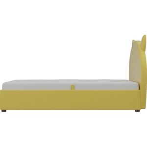Детская кровать АртМебель Бриони эко кожа желтый