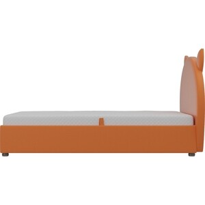 Детская кровать АртМебель Бриони эко кожа оранжевый