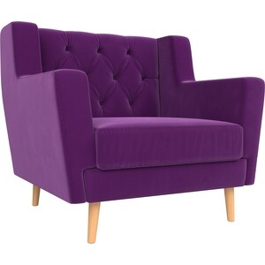 Кресло АртМебель Брайтон Люкс микровельвет фиолетовый кресло артмебель брайтон люкс микровельвет сиреневый