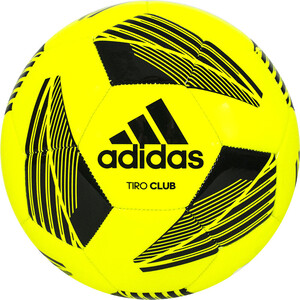 фото Мяч футбольный adidas tiro club арт. fs0366, р.4, тпу, 32 пан., маш.сш., желто-черный