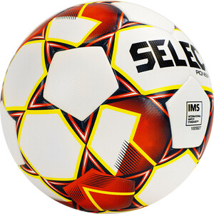 Мяч футбольный Select Pioneer TB арт. 810221-274, р.5, IMS, 32 пан, гл.ПУ, термосш, бело-красно-желтый - фото 2