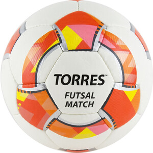 фото Мяч футзальный torres futsal match арт. fs32064, р.4, 32 панели. pu, 4 подкл. слоя, бело-красный