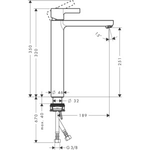 фото Смеситель для раковины hansgrohe metris s хром (31023000)