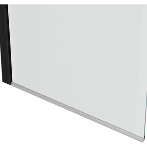Шторка для ванной Bravat Alfa 70х150 профиль матовый черный, стекла прозрачные (BG070.1501BM)