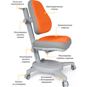Кресло Mealux Onyx (Y-110) OG + чехол - оранжевая с серой каймой Onyx (Y-110) OG + чехол - оранжевая с серой каймой - фото 3