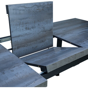 Стол раздвижной Leset Хаген 1Р бетон металл черный