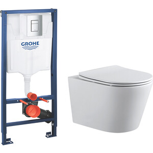 Комплект унитаза Aquanet Atago 2.0 W с инсталляцией и сиденьем микролифт (243549, 38772001)