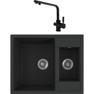 

Кухонная мойка и смеситель GreenStone GRS-21-343 Kaiser Decor 40144-9 с сифоном, антрацит, GRS-21-343 Kaiser Decor 40144-9 с сифоном, антрацит