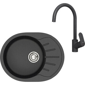

Кухонная мойка и смеситель Glanz J-010-32, F8007722 антрацит, матовая, J-010-32, F8007722 антрацит, матовая
