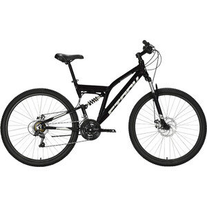 фото Велосипед stark jumper 27.1 fs d (2021) 16'' чёрный/серебристый