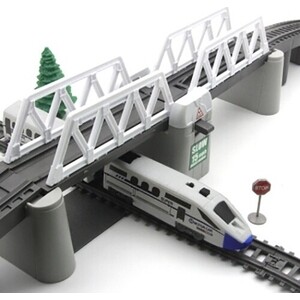 Железная дорога BSQ с раздвижным мостом, скоростной поезд, длина полотна 914 см - BSQ-2184 - фото 1