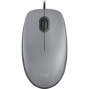 Мышь Logitech Mouse M110 Silent USB Mid Grey Ret - фото 1