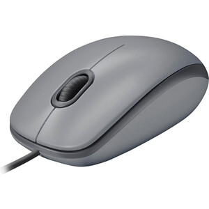 Мышь Logitech Mouse M110 Silent USB Mid Grey Ret - фото 2