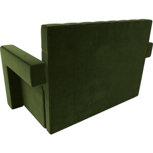 Прямой диван АртМебель Рамос Люкс 2-х местный микровельвет зеленый - фото 3